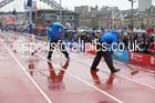 Trying to keep the track dry, Great North CityGames. Photo: David T. Hewitson/Sports for All Pics